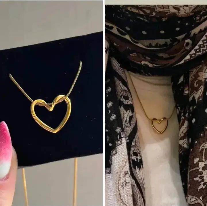 سلسلة ستانلس ستيل قلب+بوكس هديه