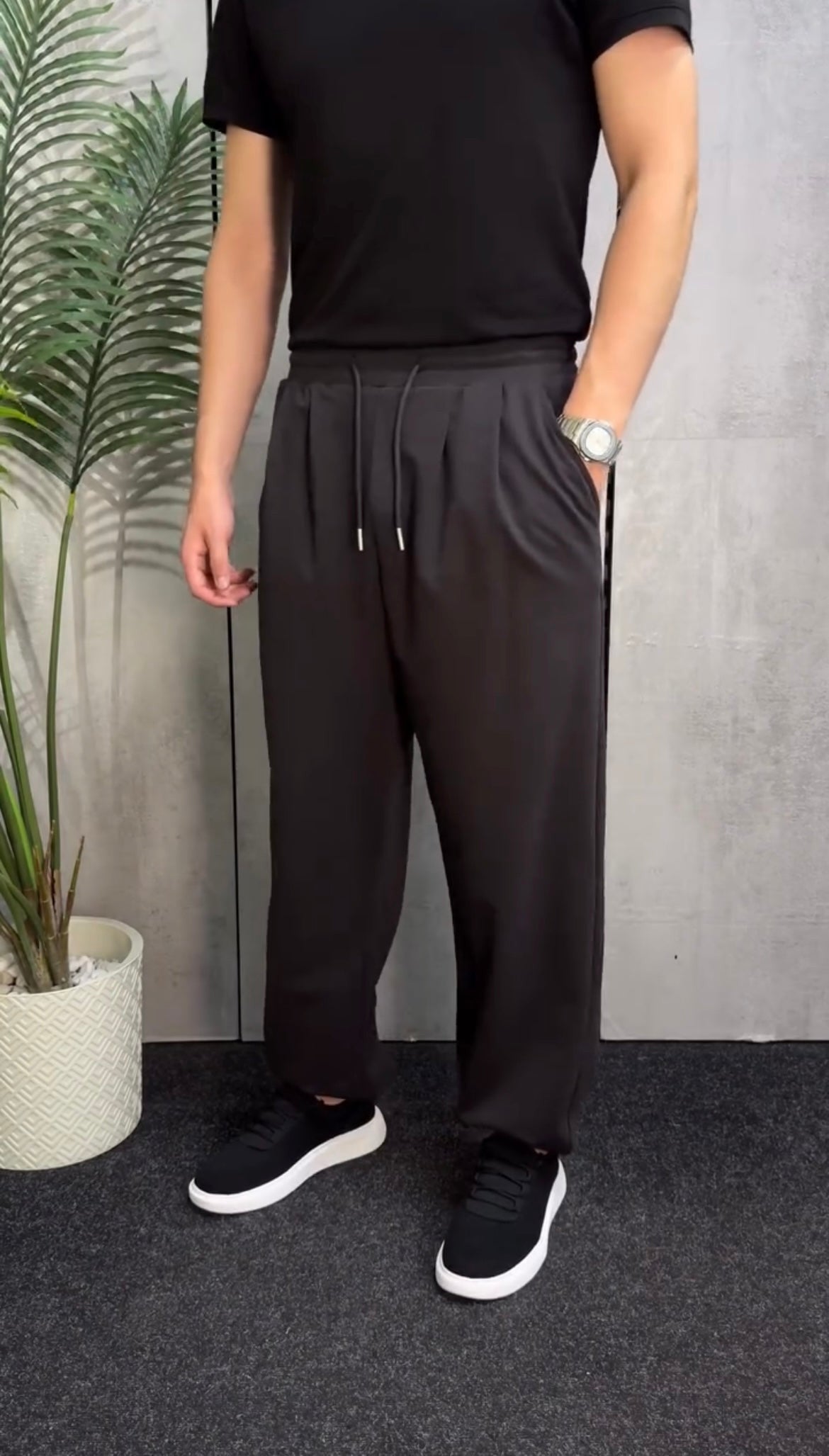 Track  Wide Leg Cotton