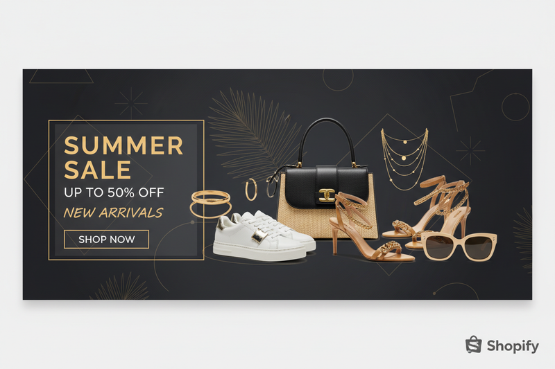 Summer Sale Dark Elegant Banner